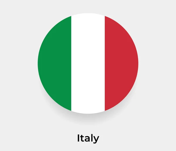 イタリア国旗バブル円形形アイコンベクターイラスト — ストックベクタ