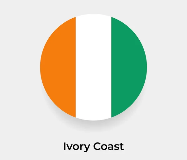 Elfenbeinküste Flagge Blasenkreis Runde Form Symbol Vektor Illustration — Stockvektor