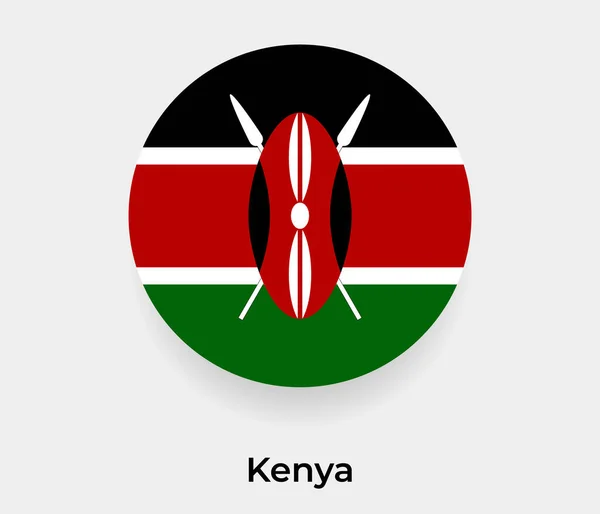 Кенія Прапор Бульбашки Круглої Форми Значок Векторні Ілюстрації — стоковий вектор