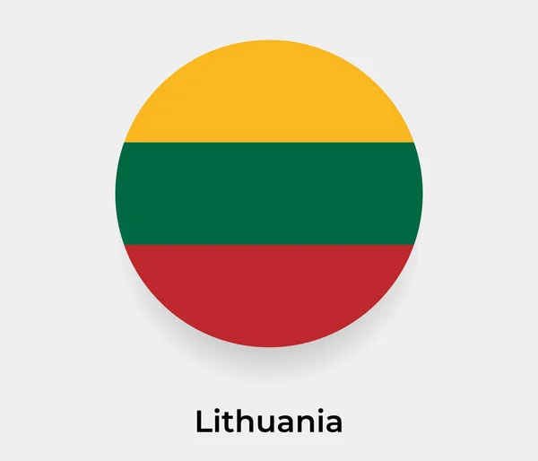 Litauen Flagge Blasenkreis Runde Form Symbol Vektor Illustration — Stockvektor