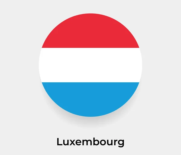 Luxemburg Flagge Blasenkreis Runde Form Symbol Vektor Illustration — Stockvektor