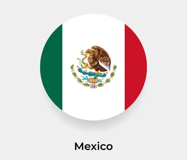 México Bandera Burbuja Círculo Forma Redonda Icono Vector Ilustración — Vector de stock