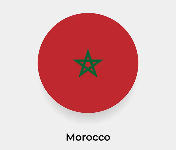 Векторная Иллюстрация Круга Вокруг Круга Флагом Марокко — стоковый вектор