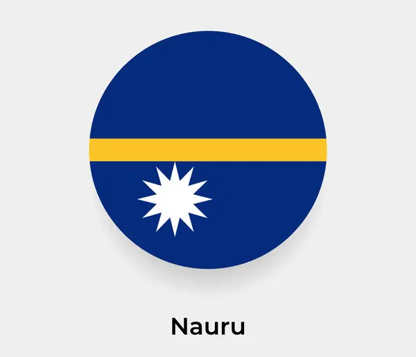 Nauru Bandera Burbuja Círculo Forma Redonda Icono Vector Ilustración — Archivo Imágenes Vectoriales