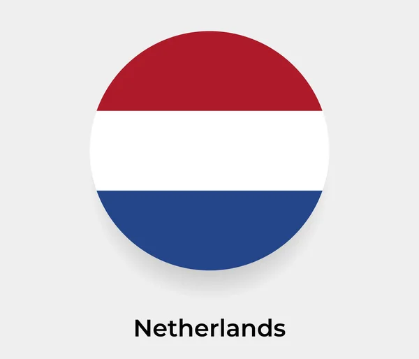 Nederland Vlag Bel Cirkel Ronde Vorm Icoon Vector Illustratie — Stockvector