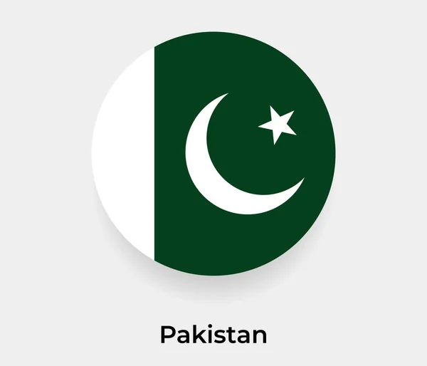 Pakistan Flagge Blasenkreis Runde Form Symbol Vektor Illustration — Stockvektor