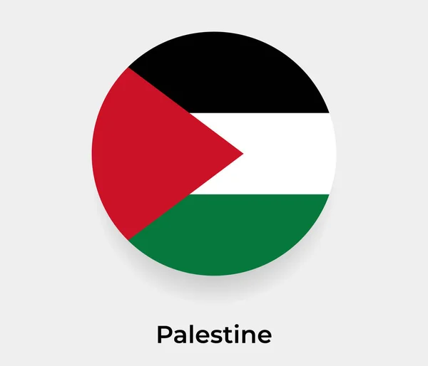Παλαιστίνη Σημαία Φούσκα Κύκλο Στρογγυλό Σχήμα Εικονίδιο Διάνυσμα Εικονογράφηση — Διανυσματικό Αρχείο