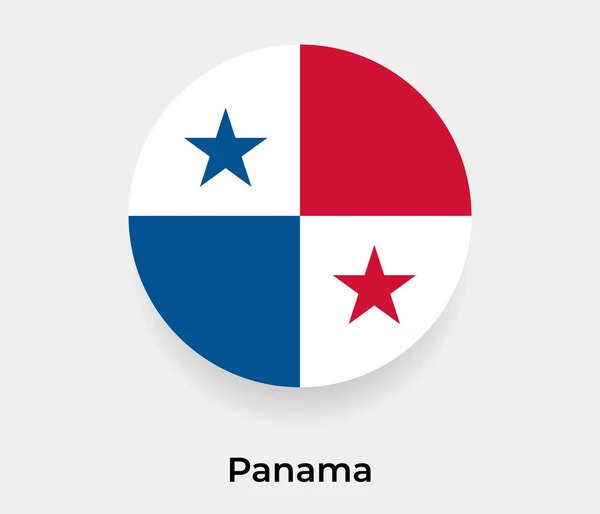 巴拿马国旗泡泡圆形图标矢量插图 — 图库矢量图片