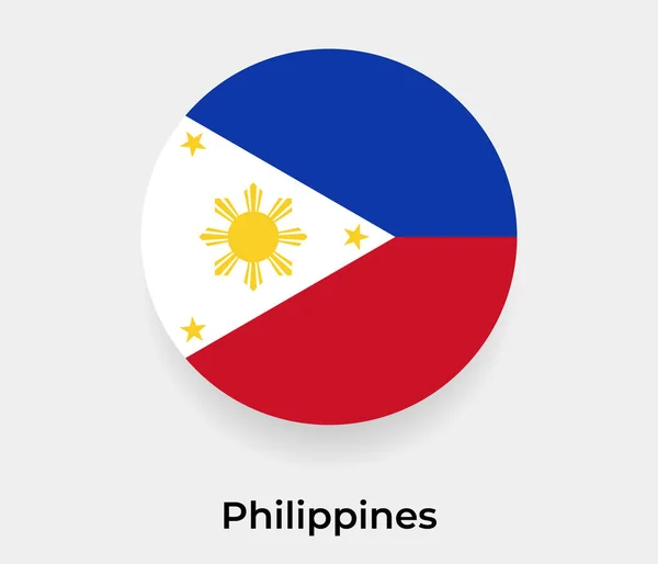 Filipinas Bandera Burbuja Círculo Redondo Forma Icono Vector Ilustración — Vector de stock