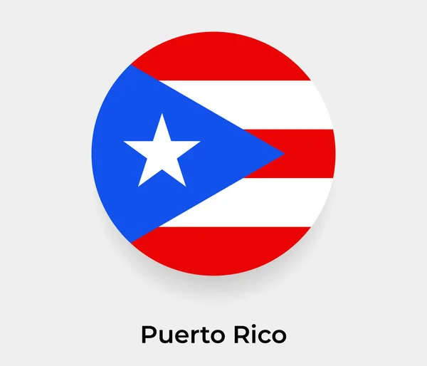 Πουέρτο Ρίκο Σημαία Κύκλο Στρογγυλό Σχήμα Εικονίδιο Διάνυσμα Εικονογράφηση — Διανυσματικό Αρχείο
