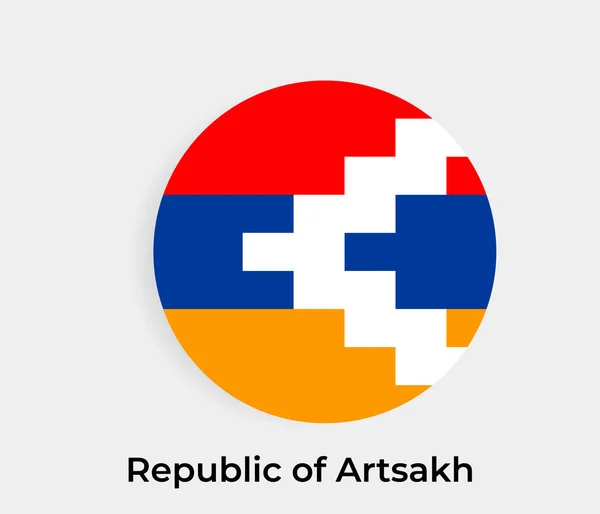 Republik Von Artsakh Flagge Blasenkreis Runde Form Symbol Vektor Illustration — Stockvektor