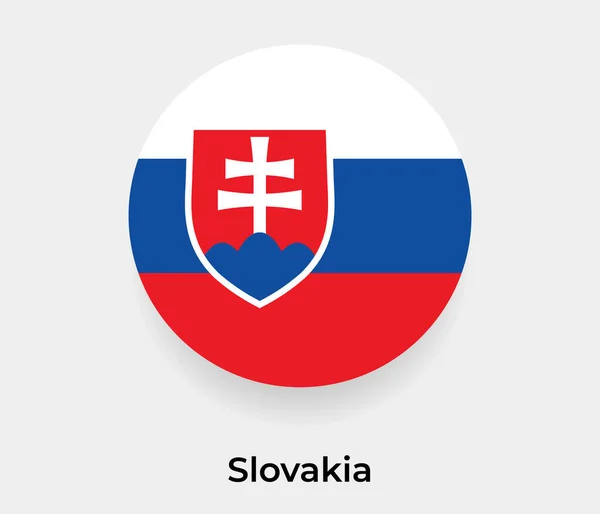 Eslováquia Bandeira Bolha Círculo Forma Redonda Ícone Vetor Ilustração — Vetor de Stock