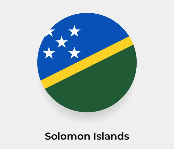 Islas Salomón Bandera Burbuja Círculo Redondo Forma Icono Vector Ilustración — Archivo Imágenes Vectoriales