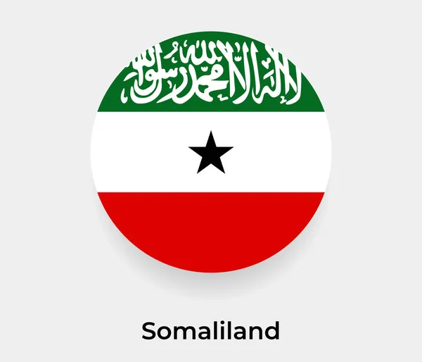 Drapeau Somaliland Bulle Cercle Forme Ronde Icône Vectoriel Illustration — Image vectorielle