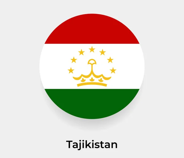 Tadschikistan Flagge Blasenkreis Runde Form Symbol Vektor Illustration — Stockvektor