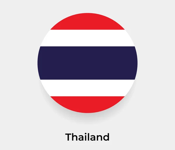 Thaïlande Drapeau Bulle Cercle Forme Ronde Icône Vectoriel Illustration — Image vectorielle