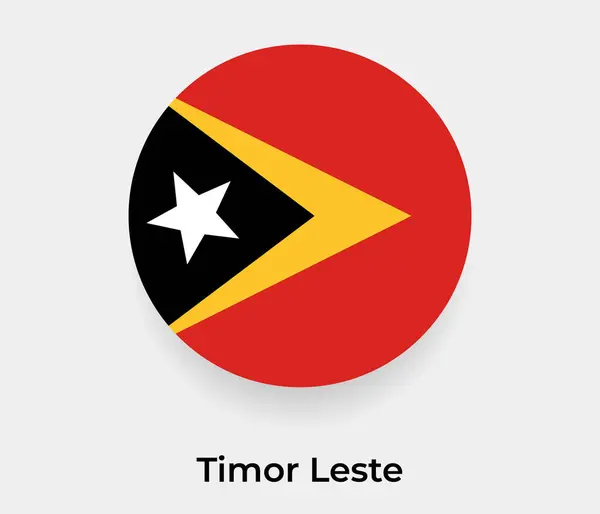 Timor Leste Bandera Burbuja Círculo Forma Redonda Icono Vector Ilustración — Archivo Imágenes Vectoriales