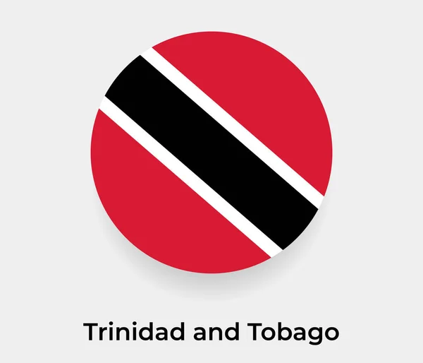Trinidad Och Tobago Flagga Bubbla Cirkel Rund Form Ikon Vektor — Stock vektor