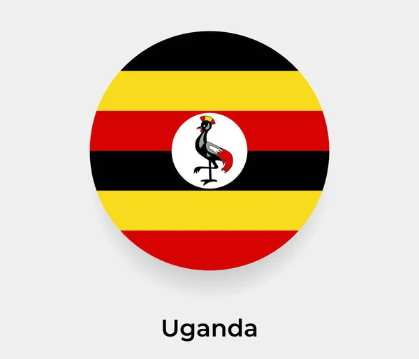 Uganda Lippu Kupla Ympyrä Pyöreä Muoto Kuvake Vektori Kuva — vektorikuva