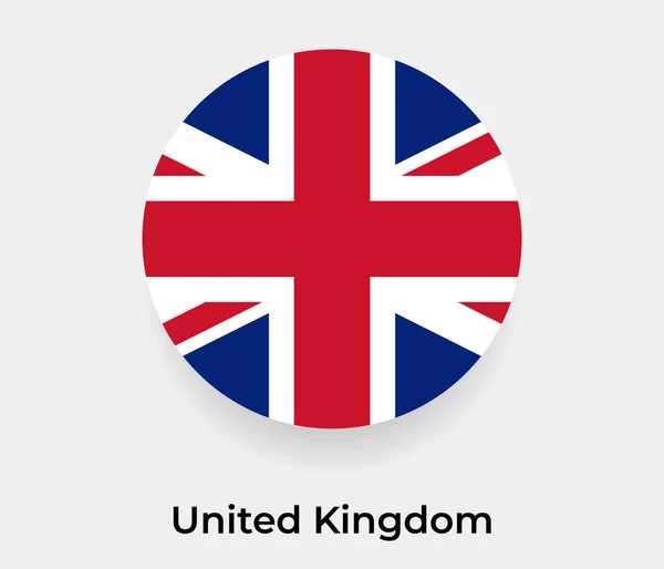 Vereinigtes Königreich Flagge Blasenkreis Runde Form Symbol Vektor Illustration — Stockvektor