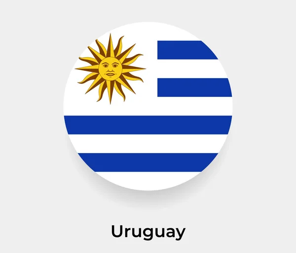 Urugwaj Flaga Bańka Okrągły Kształt Ikona Wektor Ilustracja — Wektor stockowy