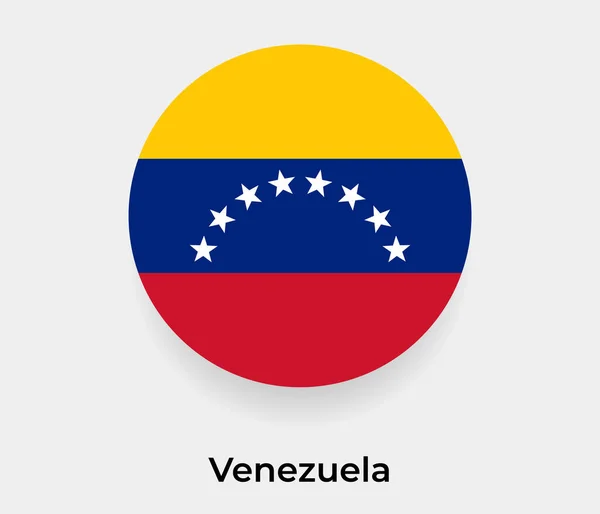 委内瑞拉国旗泡泡圆形图标矢量插图 — 图库矢量图片