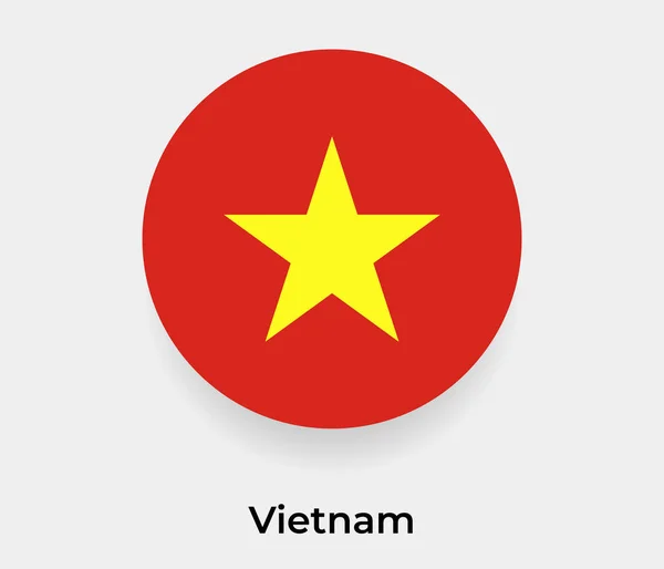 Vietnam Bandera Burbuja Círculo Redondo Forma Icono Vector Ilustración — Vector de stock