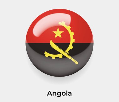 Angola parlak baloncuk dairesi yuvarlak şekil ikon vektör illüstrasyon camı