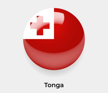 Tonga parlak balon dairesi yuvarlak şekil vektör illüstrasyon camı