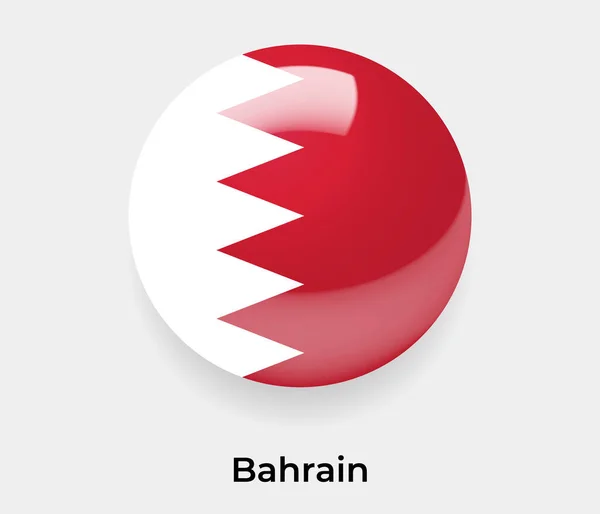 Bahreyn Parlak Balon Daire Yuvarlak Şekil Ikon Vektör Illüstrasyon Camı — Stok Vektör