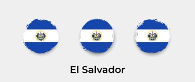 El Salvador bayrak grunge kabarcık vektör ikonu illüstrasyonu