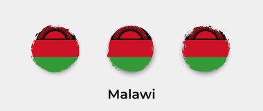 Malawi bayrak grunge kabarcık vektör resimleme