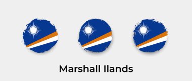 Marshall Adaları grunge balon vektör resimleme