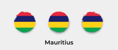 Mauritius bayrak grunge kabarcık vektör resmetme
