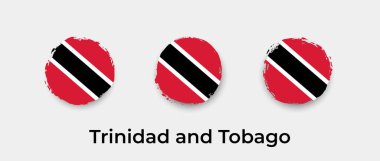 Trinidad ve Tobago bayrak grunge balon vektör resimleme