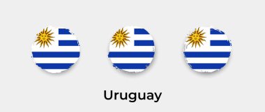 Uruguay bayrak grunge kabarcık vektör resmetme
