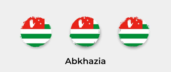 Abchazja Flaga Grunge Bańka Wektor Ikona Ilustracja — Wektor stockowy