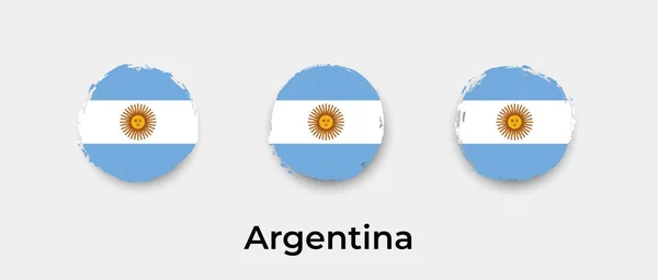 Argentina Flag Grunge Bubble Vector Icon Illustration — Stock Vector