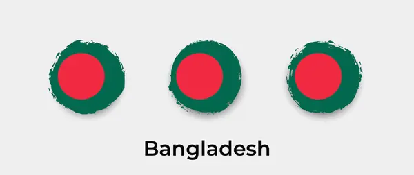 Bangladesch Flagge Grunge Blase Vektor Symbol Illustration — Stockvektor