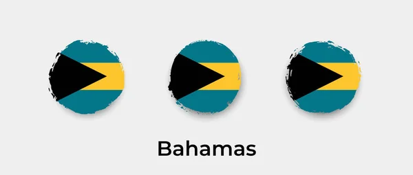 Bahamas Flagga Grunge Bubbla Vektor Ikon Illustration — Stock vektor
