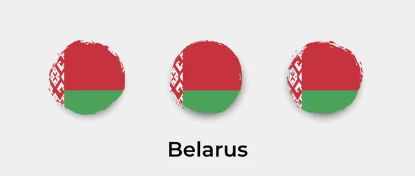 Bielorrusia Bandera Grunge Burbuja Vector Icono Ilustración — Archivo Imágenes Vectoriales