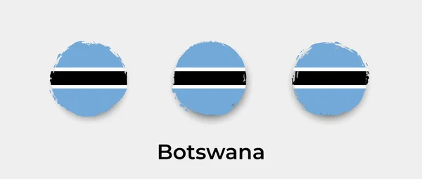 Botswana Vlajka Grunge Bublina Vektorová Ikona Ilustrace — Stockový vektor