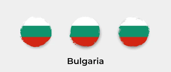 Bulgarie Drapeau Grunge Bulle Vecteur Icône Illustration — Image vectorielle