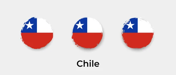 Chile Bandera Grunge Burbuja Vector Icono Ilustración — Vector de stock