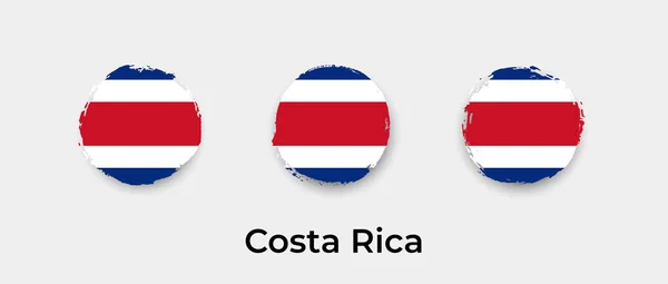 Коста Рика Прапор Гранжевої Бульбашки Векторні Ілюстрації — стоковий вектор