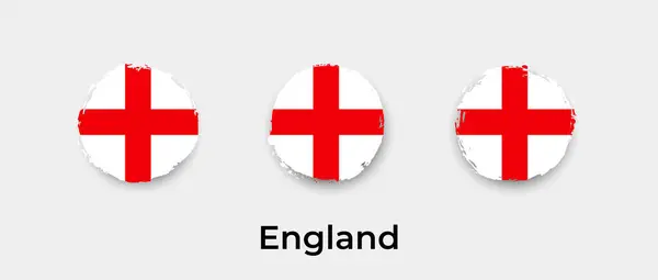England Flagga Grunge Bubbla Vektor Ikon Illustration — Stock vektor
