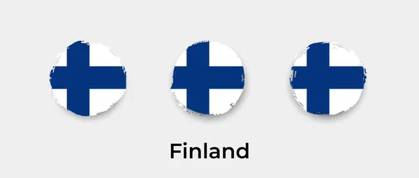 Finlandiya Grunge Kabarcık Vektör Resimleme Bayrağı — Stok Vektör
