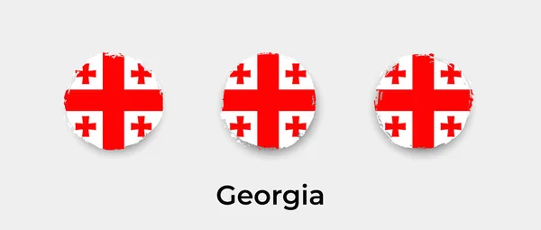 Grúzia Zászló Grunge Buborék Vektor Ikon Illusztráció — Stock Vector