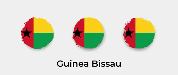 Guinea Bissau Flag Grunge Bubble Vector Icon Illustration — Stock Vector