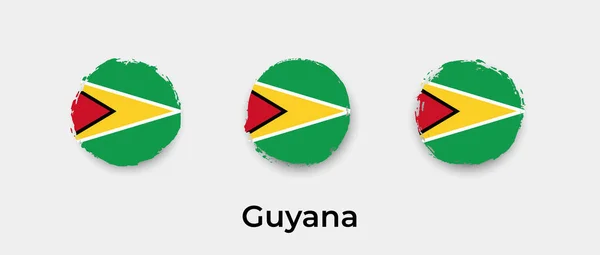 Guiana Bandeira Grunge Bolha Vetor Ícone Ilustração —  Vetores de Stock